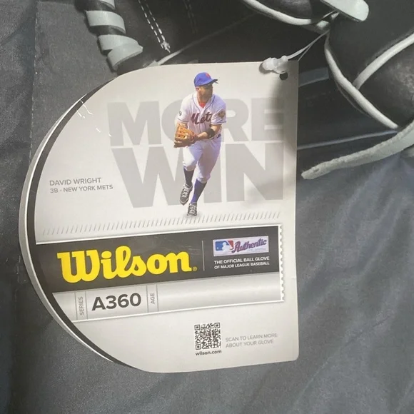 NWT Wilson A360 Youth Black Baseball Glove - Picture 4 of 8